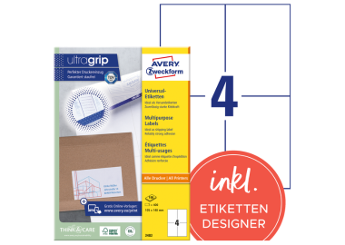 Avery Zweckform Universaletikett ultragrip 97 x 42,3 mm (B x H)